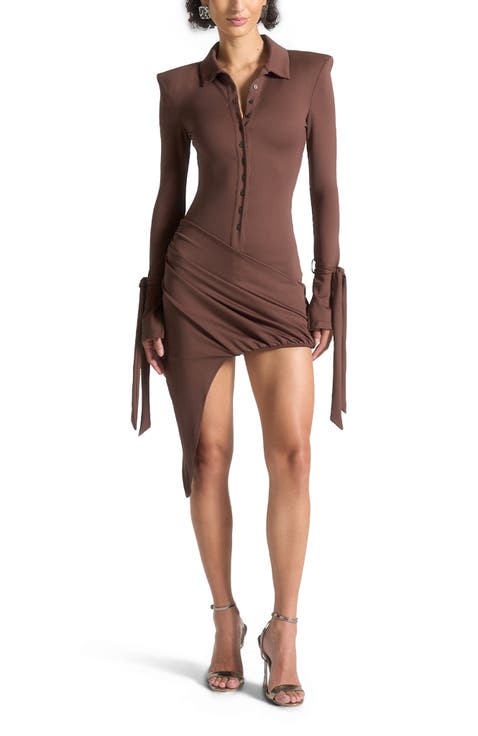 Diane Draped Asymmetric Mini Dress