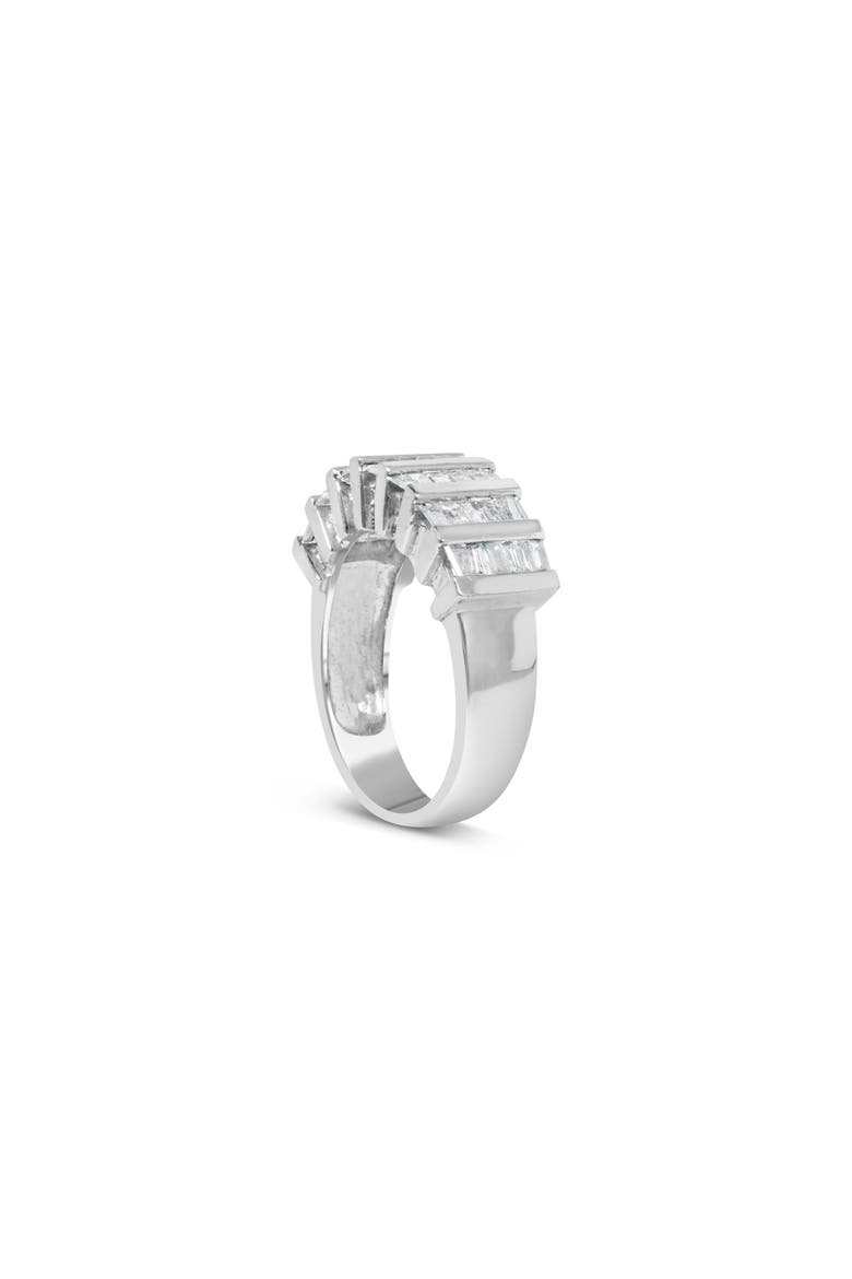 Silver 1.0 Ctw Baguette Cut Diamond Vertical Channel Fluted Multi-Row Ring, Alternate, color, Silver