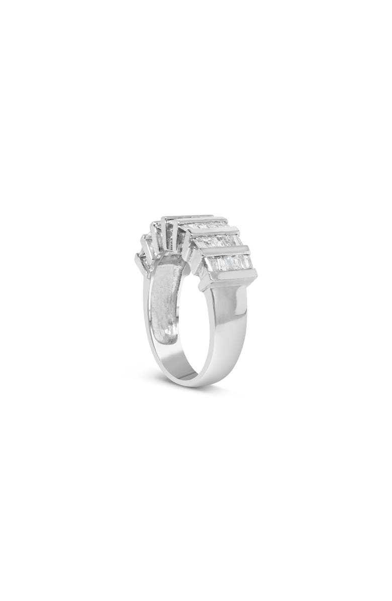 Haus of Brilliance Silver 1.0 Ctw Baguette Cut Diamond Vertical Channel Fluted Multi-Row Ring, Alternate, color, Silver