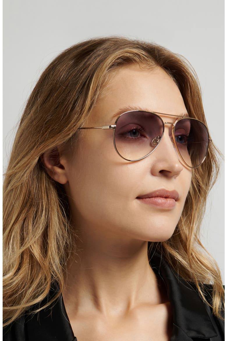 58mm Gradient Pilot Sunglasses, Alternate, color, 0J5G-VM