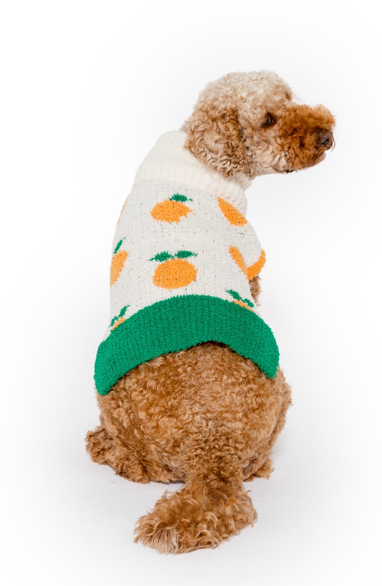the furryfolks Orange Turtleneck Pet Sweater, Alternate, color, Orange