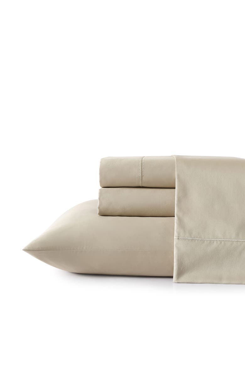 Nautica Regata Solid 400 Thread Count Cotton Sheet Set, Main, color, Twine