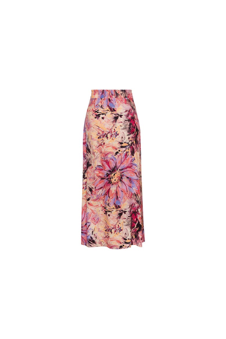 Flowy Floral Maxi Skirt, Alternate, color, Pink-Printed