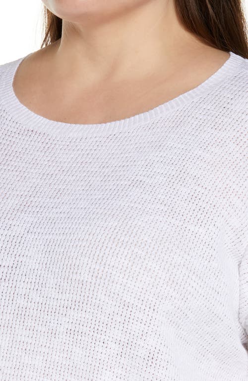 Eileen Fisher Short Sleeve Organic Linen & Organic Cotton Sweater