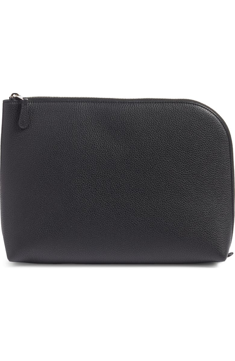 The Row Large Leather Zip Pouch, Main, color,