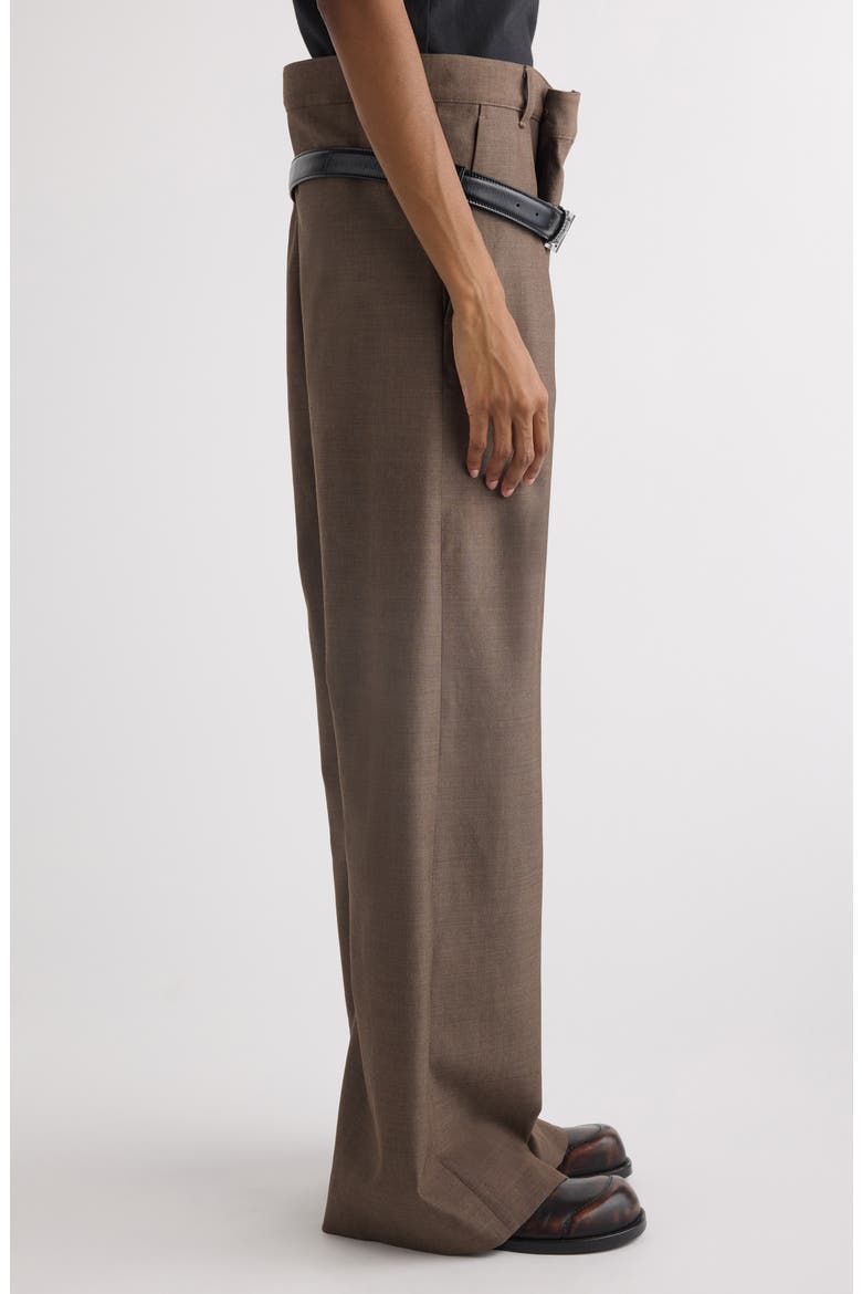 Partar Belted Wide Leg Pants, Alternate, color, BROWN MELANGE