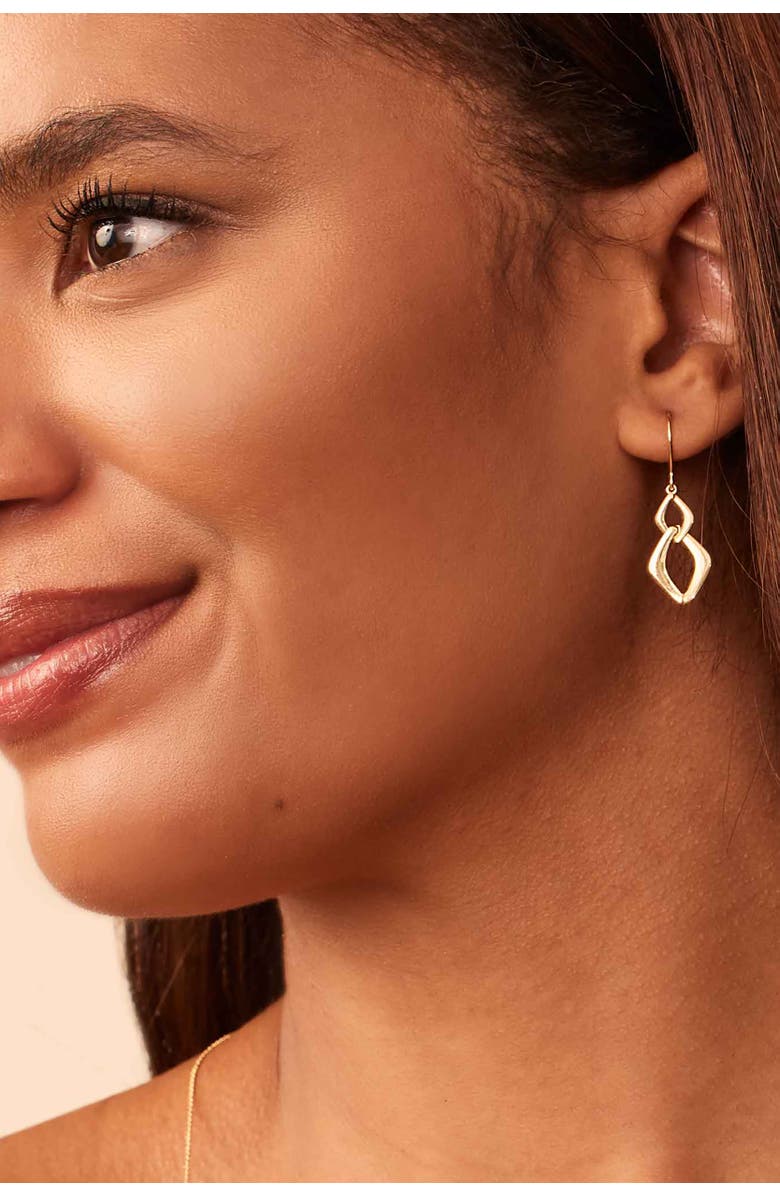 Oradina 14K Yellow Gold Dream Link Drop Earrings, Alternate, color, 