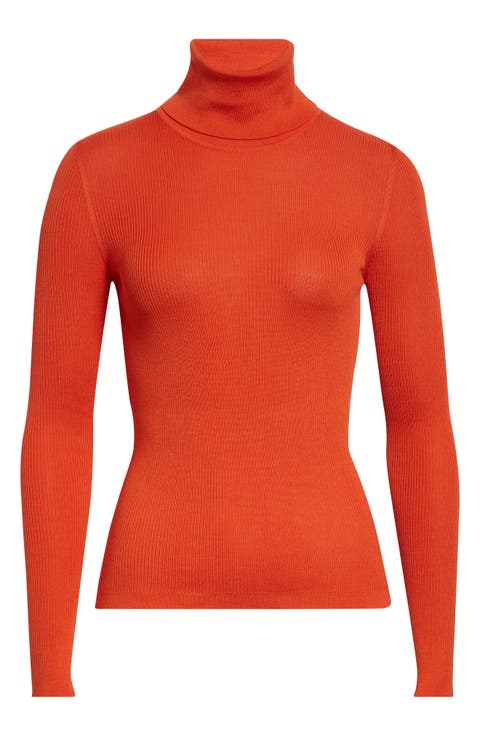 Cashmere, Wool & Silk Turtleneck Sweater