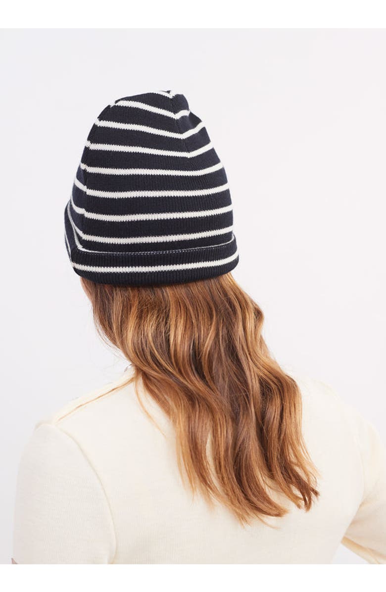 Saint James CARTIER - Nautical Striped Beanie, Alternate, color, Navy / Ivory