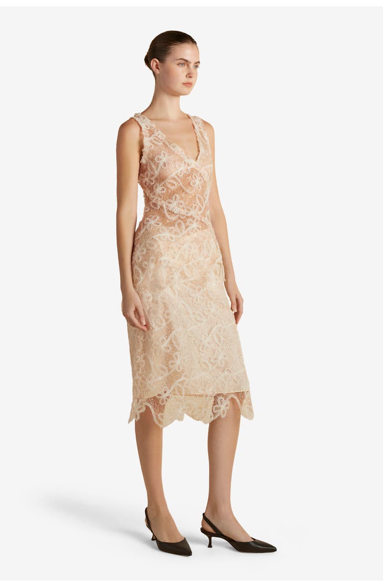 Marina Moscone Lace Patchwork Top, Alternate, color, Nude