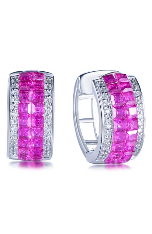 Suzy Levian Cubic Zirconia Huggie Hoop Earrings