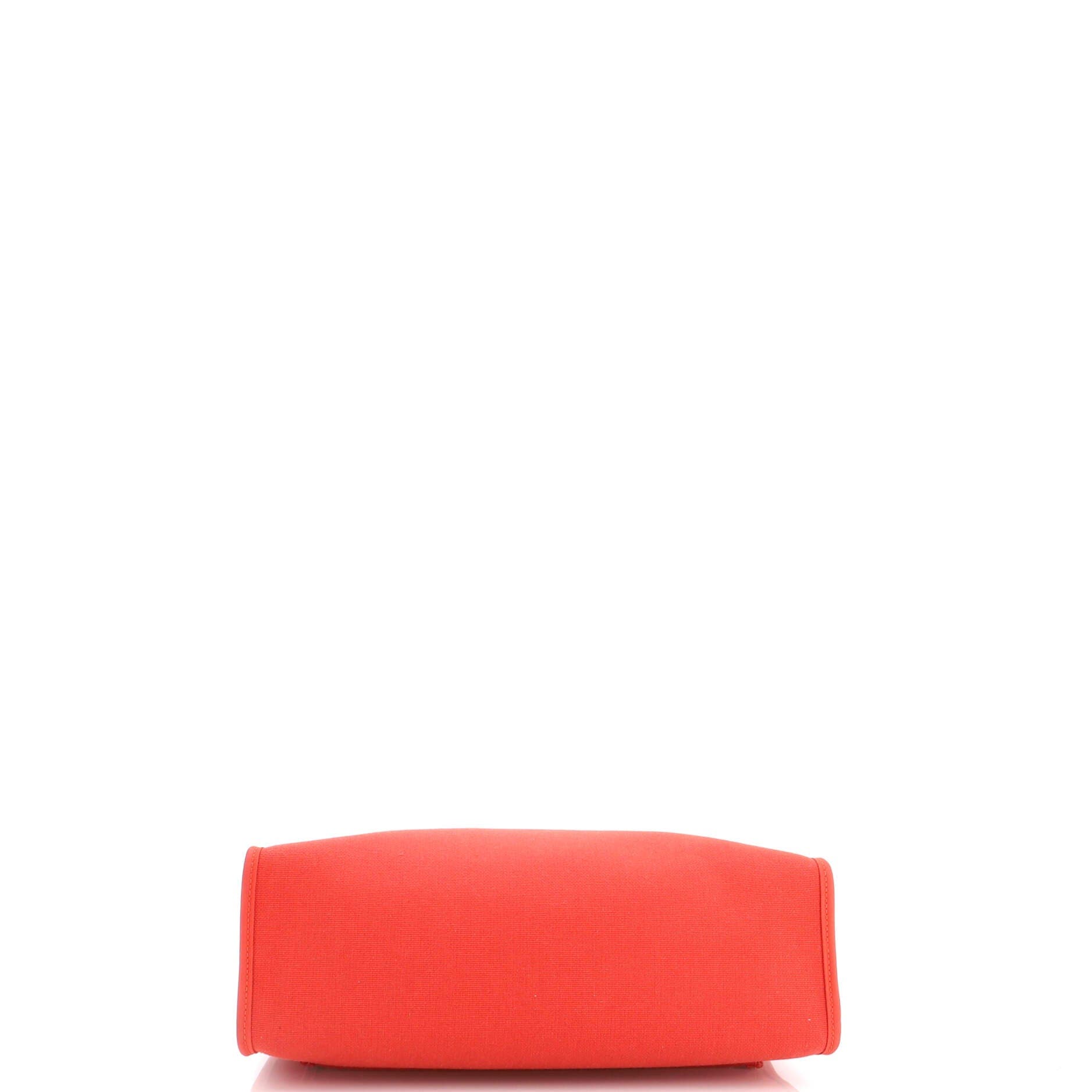 Herbag Zip Leather and Toile 31, Alternate, color, Red