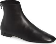 TOTEME Flat Contour Leather Ankle Boot
