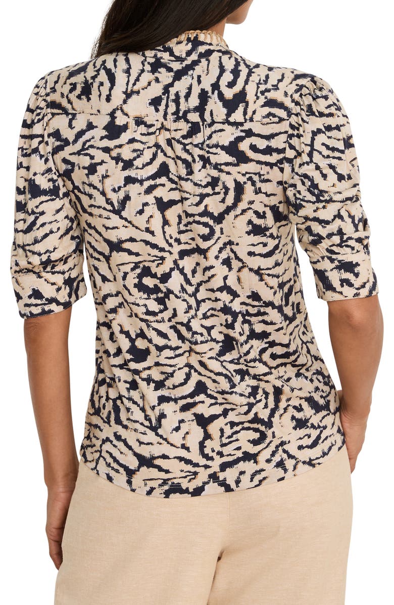 NIC+ZOE Contrast Swirl Top, Alternate, color, Neutral Multi
