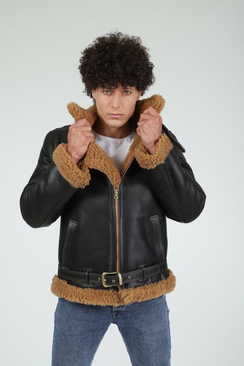 Charles Sheepskin Aviator Jacket