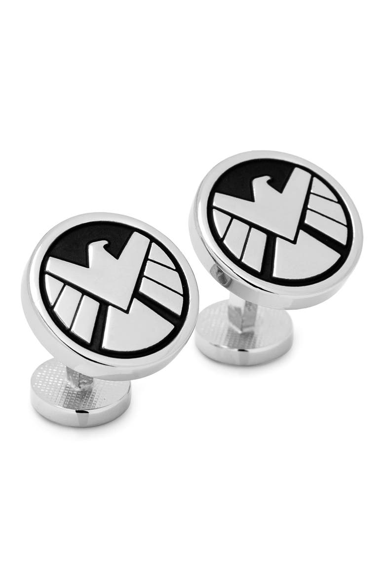 S.H.I.E.L.D. Cuff Links, Main, color, SILVER