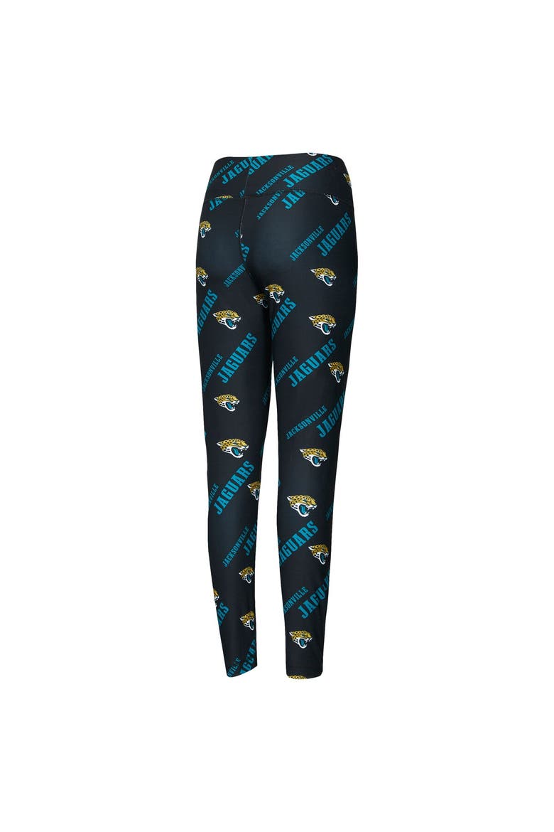 Women's Concepts Sport Black Jacksonville Jaguars Breakthrough Allover Print Knit Leggings, Alternate, color, Black