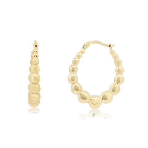 Graduating Bead Hoop Earrings