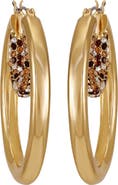 Vince Camuto Pavé Crystal Double Hoop Earrings