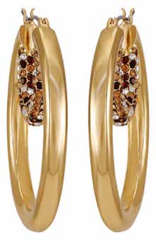 Vince Camuto Pavé Crystal Double Hoop Earrings