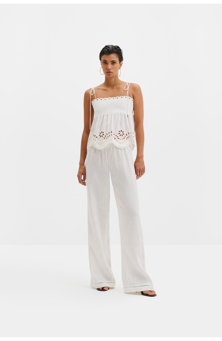 Malina Carrie Broderie Anglaise Top, Alternate, color, White