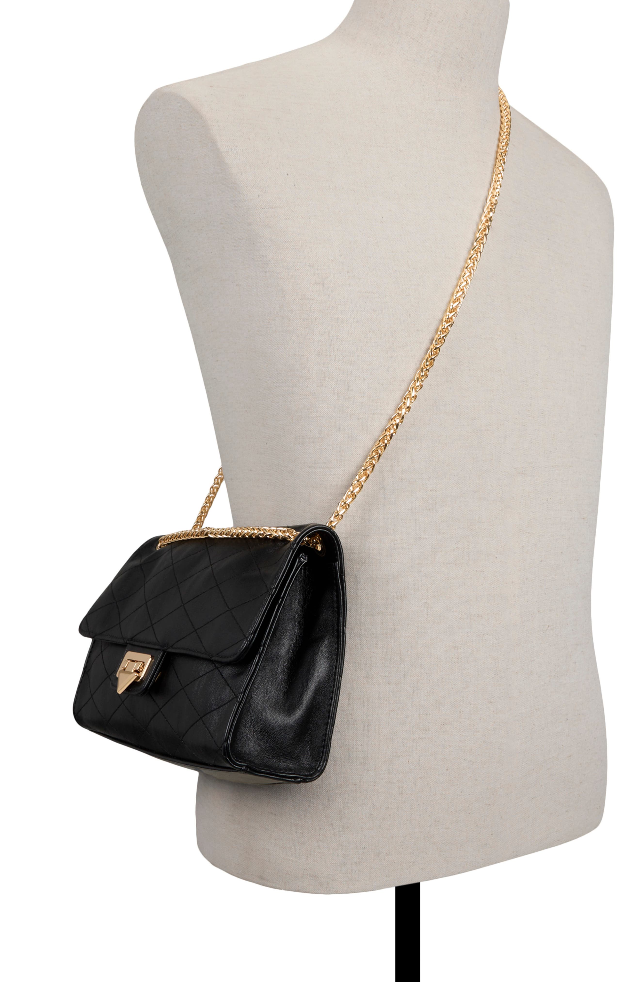 Melinda Faux Leather Crossbody Bag, Alternate, color, BLACK