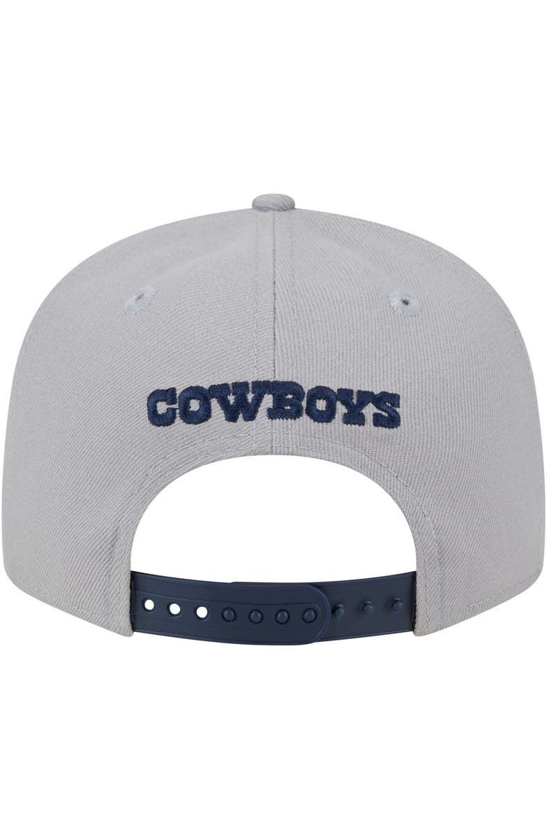 New Era Men's New Era Gray/Navy Dallas Cowboys Band 9FIFTY Snapback Hat, Alternate, color, Gray