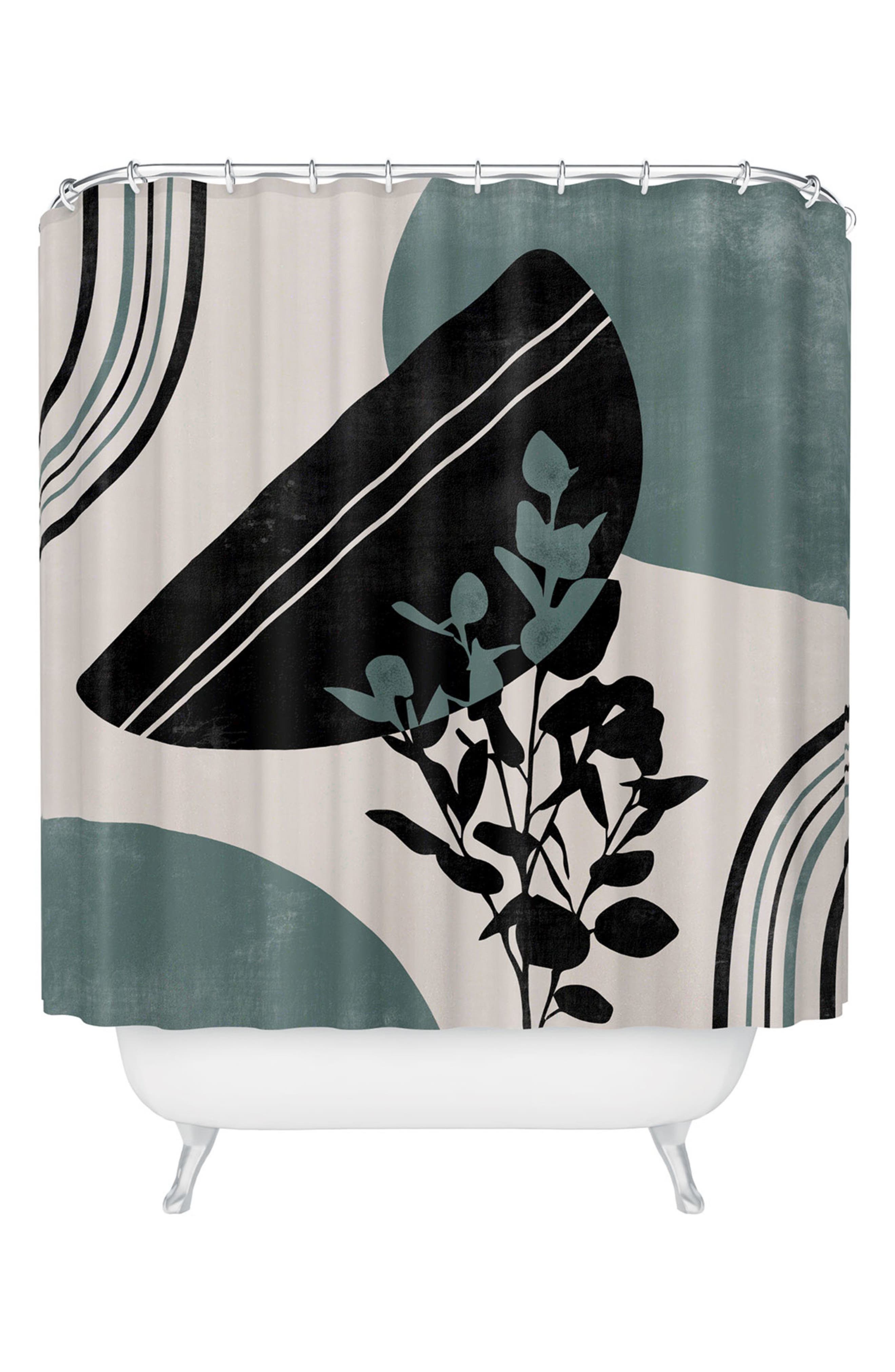 Deny Designs Eucalyptus Boho Botanical Shower Curtain