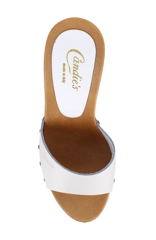 Candies Candie's Antonella Platform Sandal In White Leather