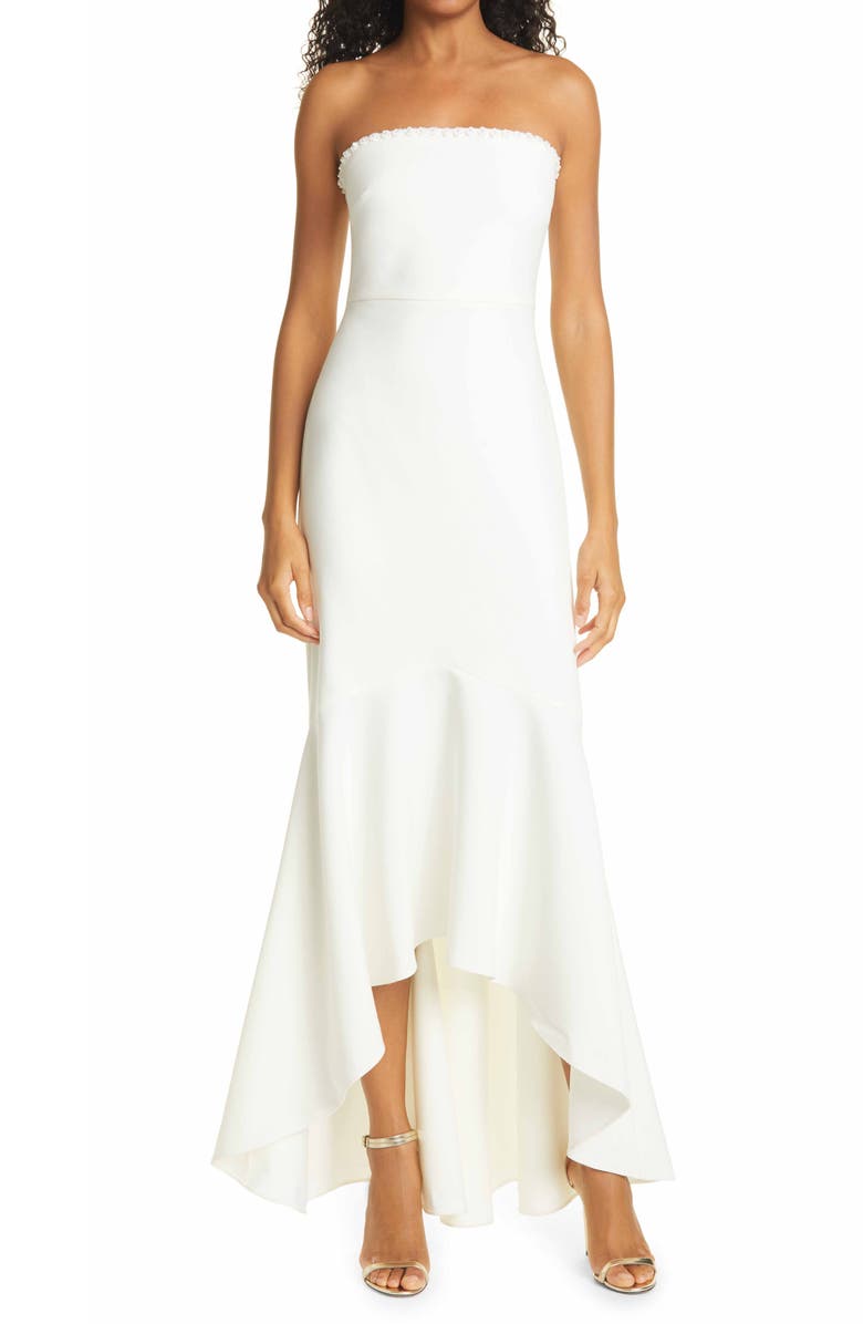 LIKELY Norma Strapless High/Low Mermaid Gown, Main, color,