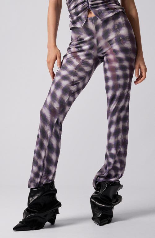 Desigual Mixed Print Pants In Blue