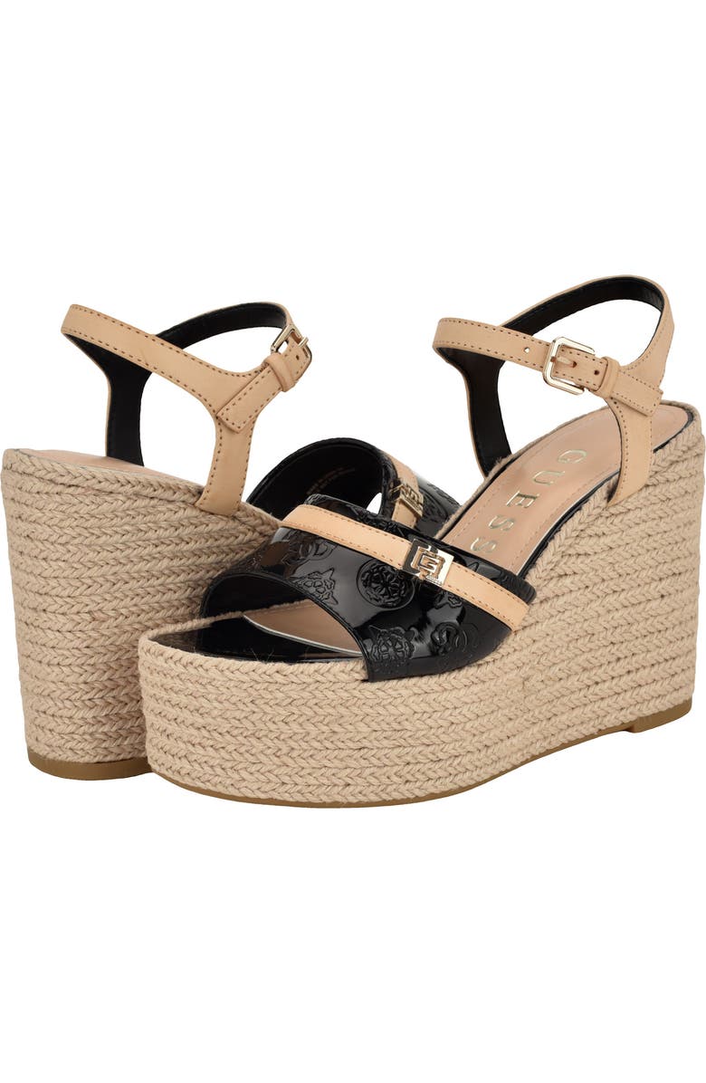 GUESS Taani Platform Wedge Sandal, Alternate, color,
