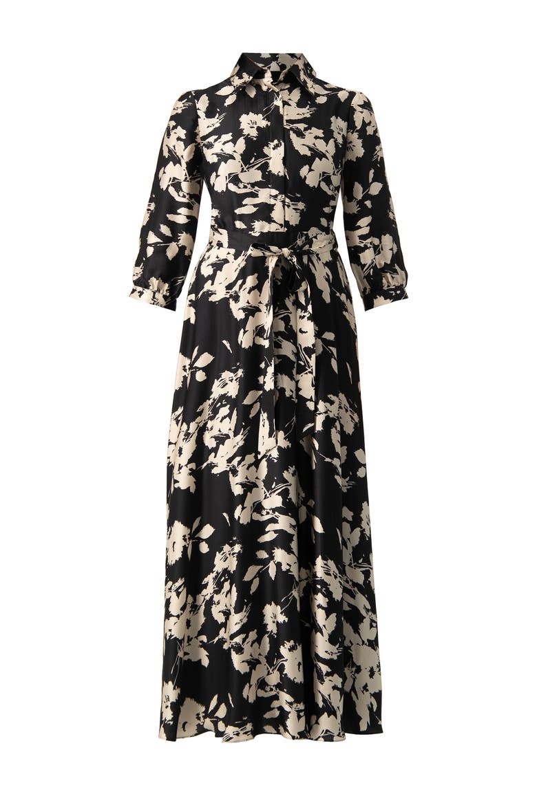 Shirt Maxi Dress, Alternate, color, Black