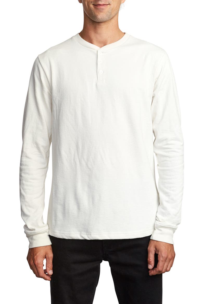 Lavish Slub Long Sleeve Henley, Main, color, SILVER BLEACH