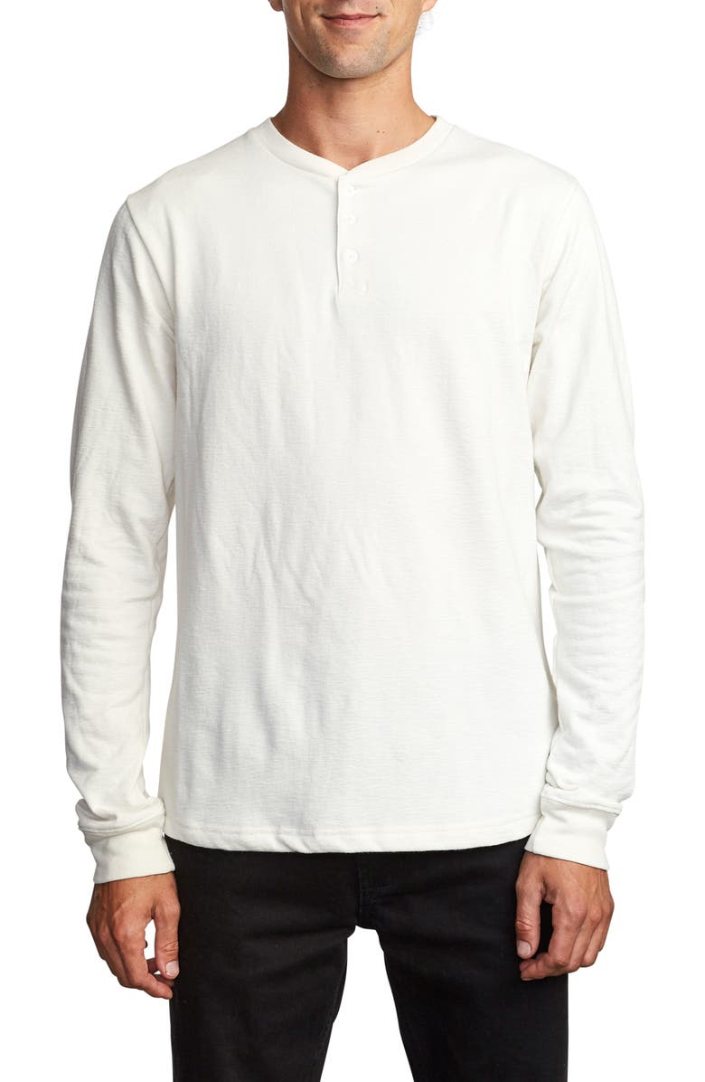 RVCA Lavish Slub Long Sleeve Henley, Main, color, 