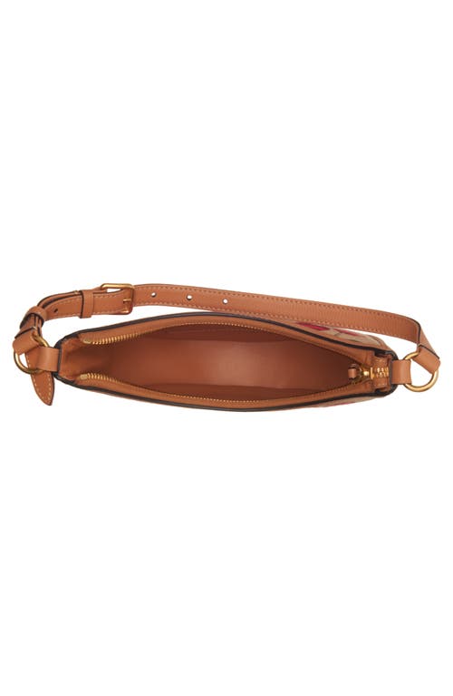 Valentino Vlogo Signature Mini Cherries Jacquard Shoulder Bag In R9f Natural/multi/camel