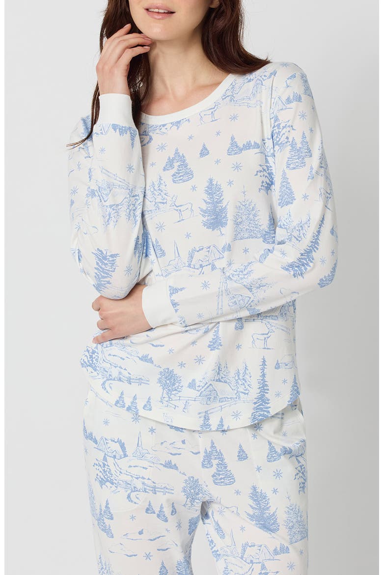 Pullover & Jogger Pajamas, Alternate, color, WINTER WONDERLAND