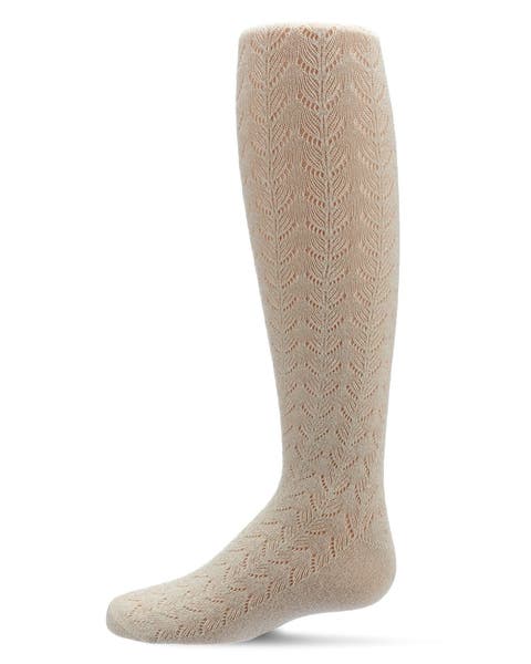 Shimmery Pointelle Textured Lurex Fashion Tights