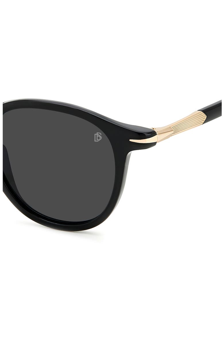 49mm Round Sunglasses, Alternate, color, BLACK GOLD