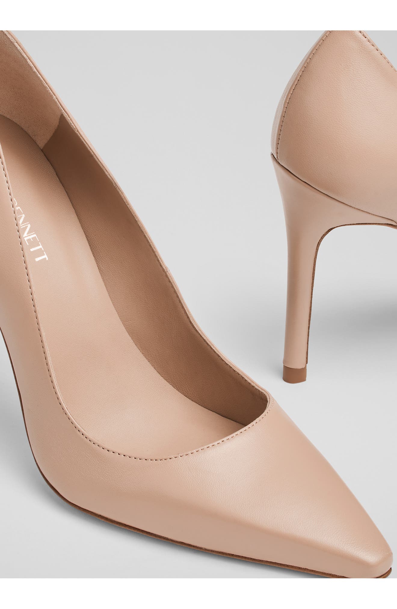 LK Bennett Fern Pointed Toe Pump, Alternate, color, Trench Smooth Leather