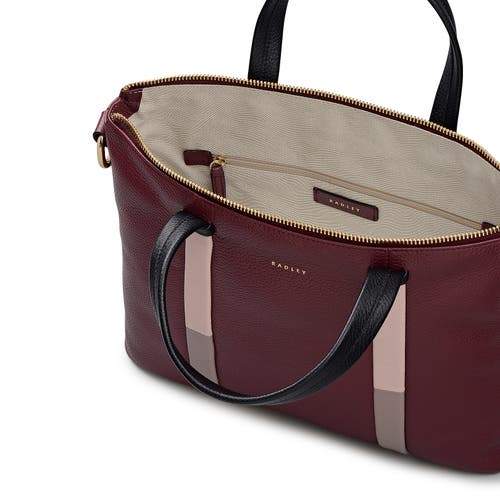 Radley Waterloo Way Medium Ziptop Satchel Bag In Burgundy