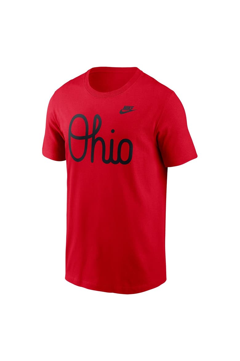 Men's Nike Scarlet Ohio State Buckeyes Vintage Script T-Shirt, Alternate, color, Scarlet