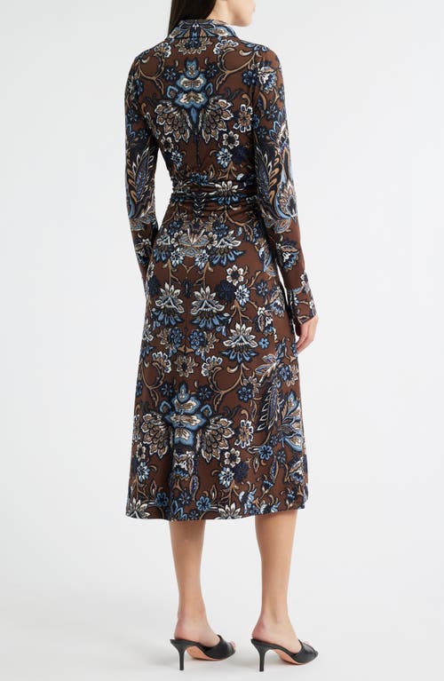 Julia Jordan Floral Print Long Sleeve Shirtdress In Multi