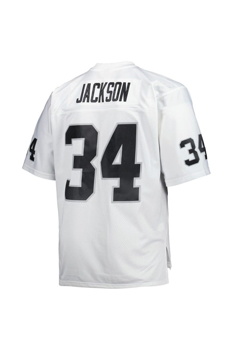Men's Mitchell & Ness Bo Jackson White Las Vegas Raiders Big & Tall 1988 Retired Player Replica Jersey, Alternate, color, White