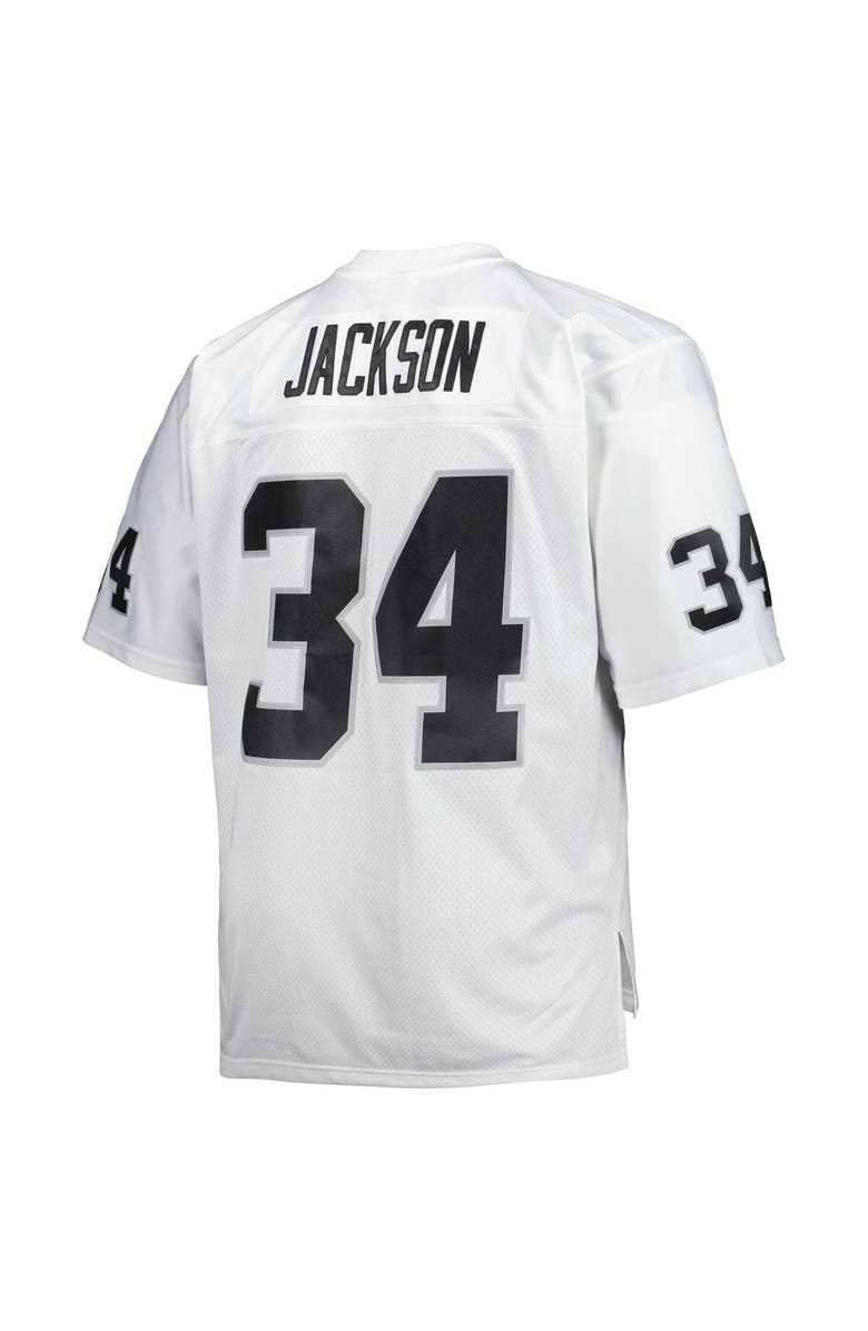 Mitchell & Ness Men's Mitchell & Ness Bo Jackson White Las Vegas Raiders Big & Tall 1988 Retired Player Replica Jersey, Alternate, color, White