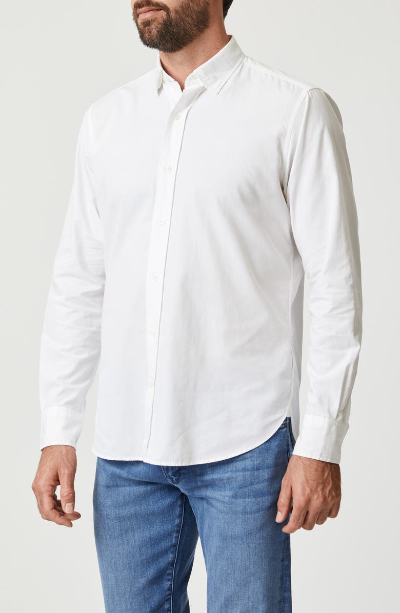 34 Heritage Luxe Twill Button-Up Shirt, Alternate, color, Bright White