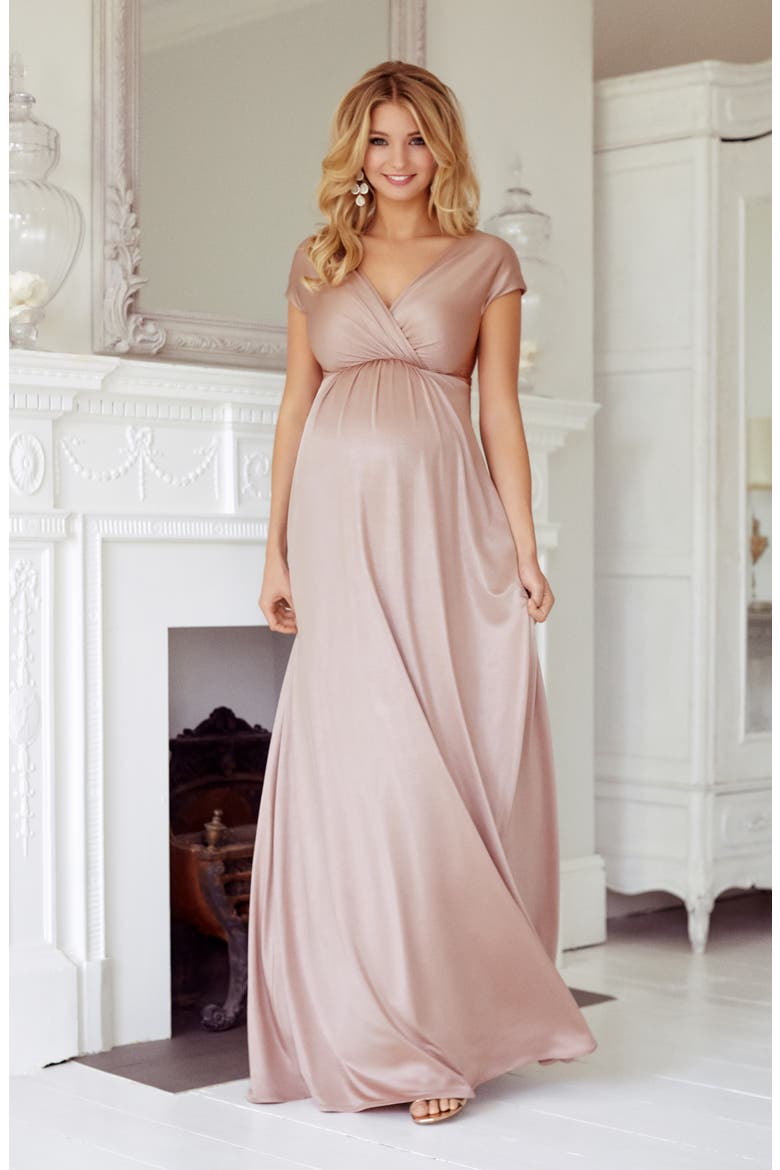 Francesca Maternity Maxi Dress, Alternate, color, PINK