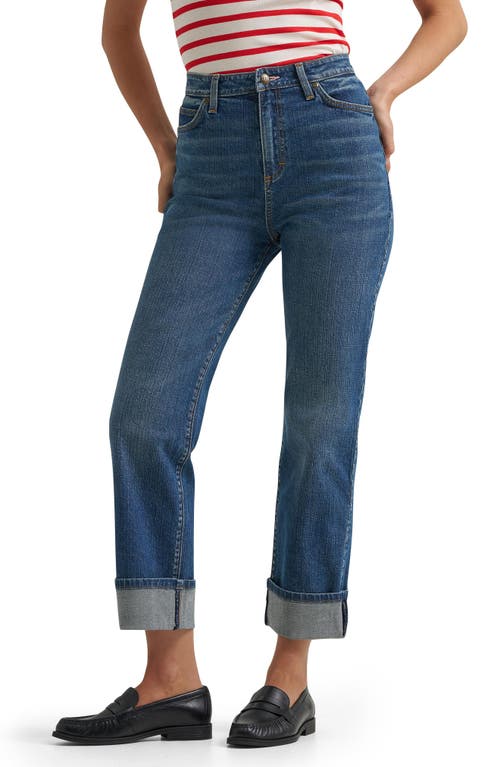 Lee Marilyn High Waist Straight Leg Jeans In Midshade