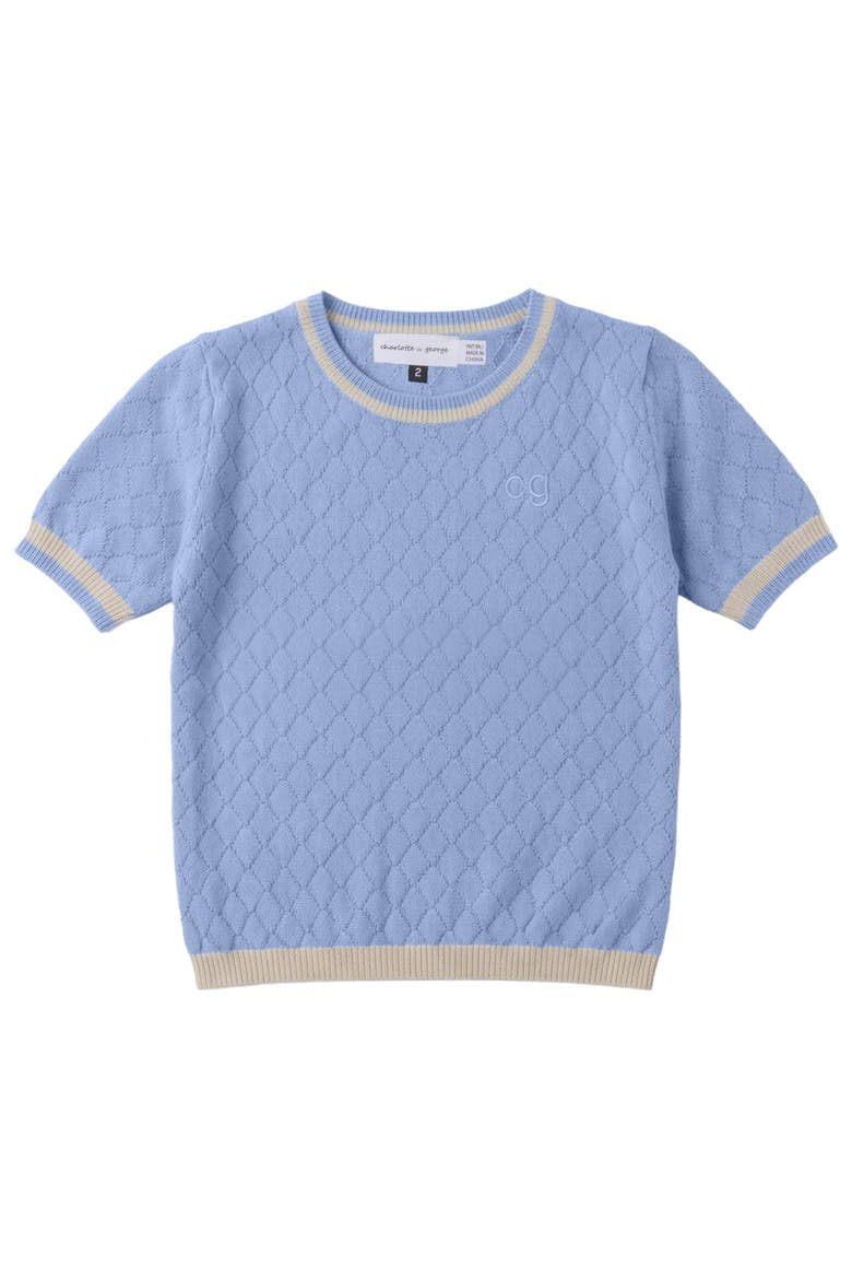 Contrast Rib Knit Sweater, Main, color, Blue