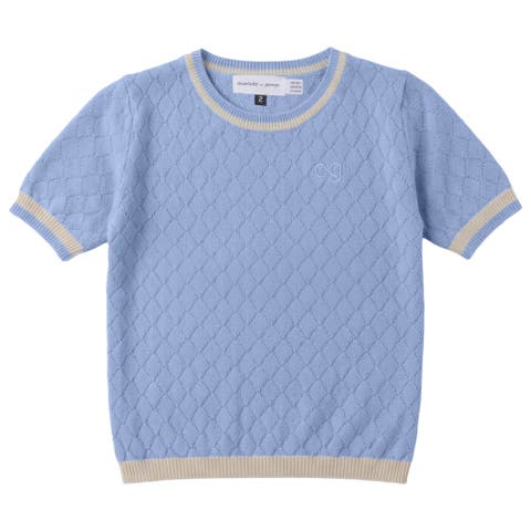 Contrast Rib Knit Sweater (Toddler, Little Kid & Big Kid)